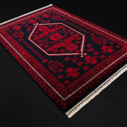 Yagcibedir Pattern Burgundy Turkish Rug