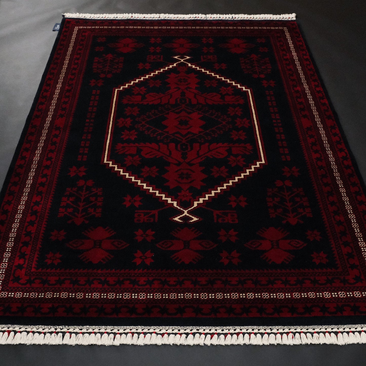 Yagcibedir Pattern Burgundy Turkish Rug