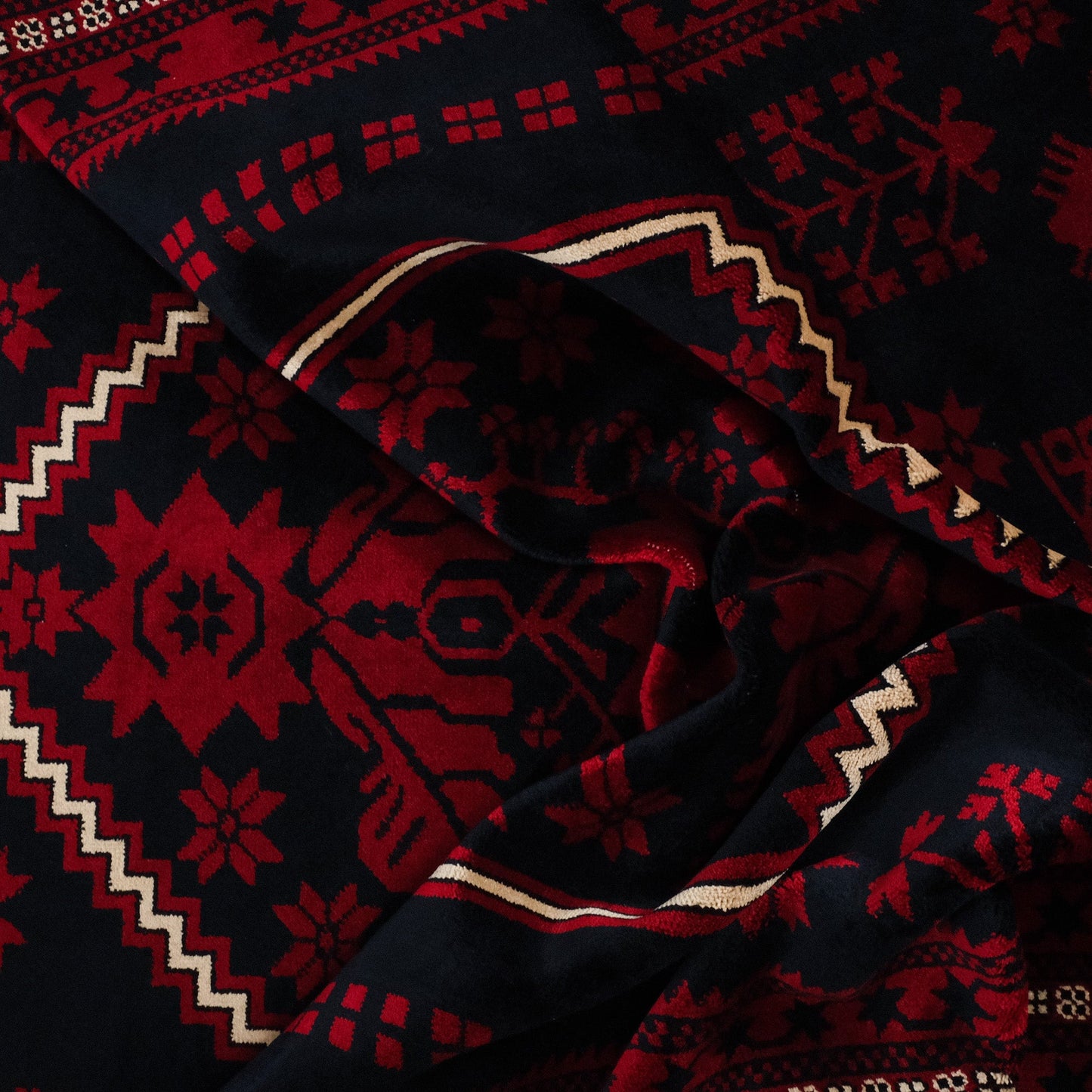 Yagcibedir Pattern Burgundy Turkish Rug