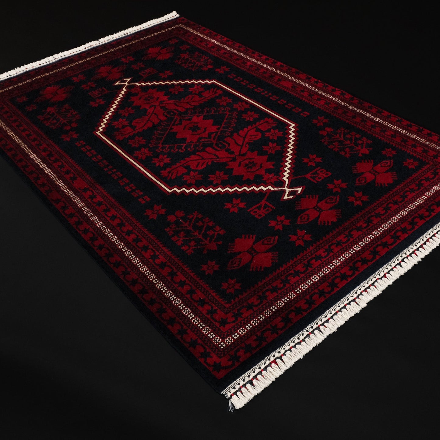 Yagcibedir Pattern Burgundy Turkish Rug
