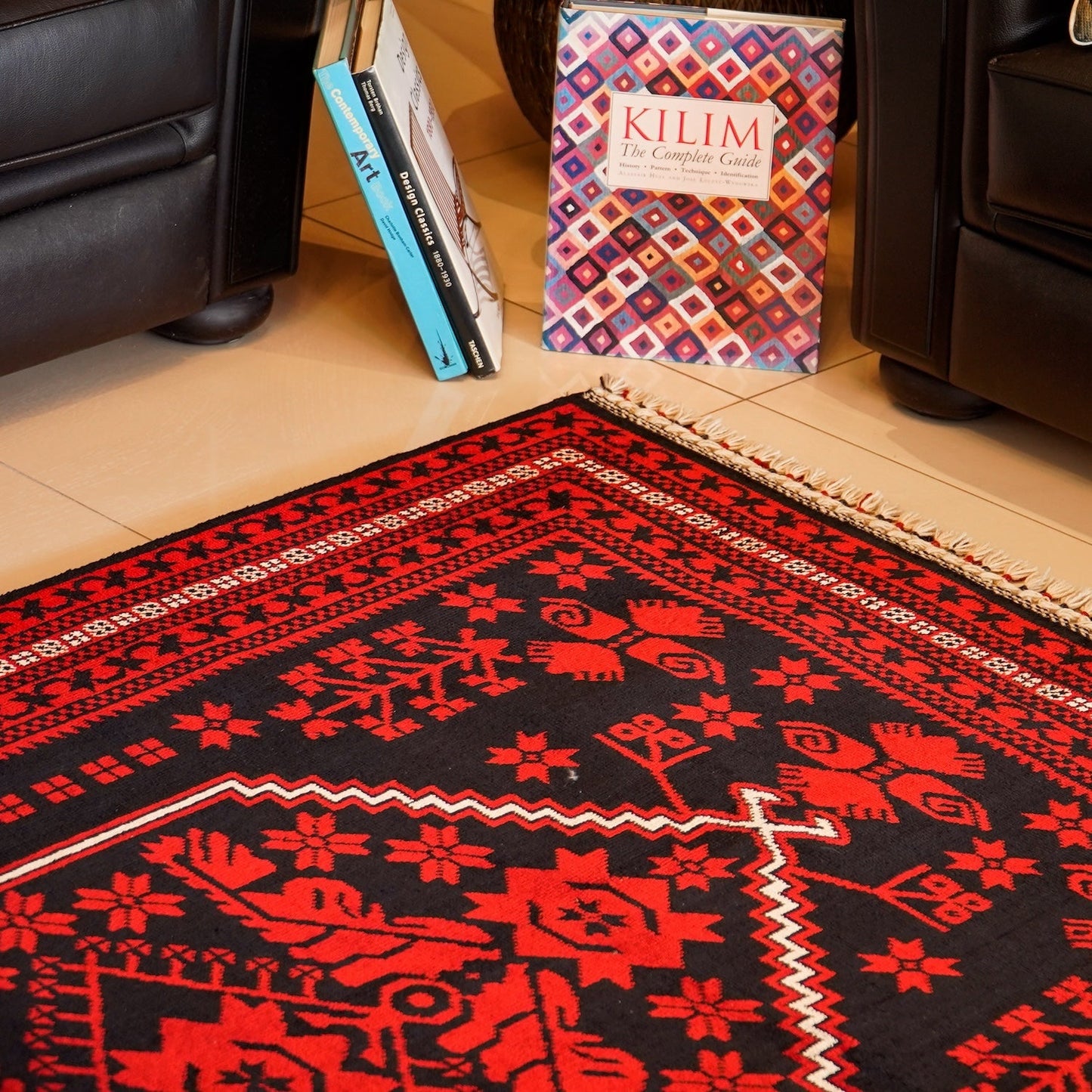 Yagcibedir Pattern Burgundy Turkish Rug