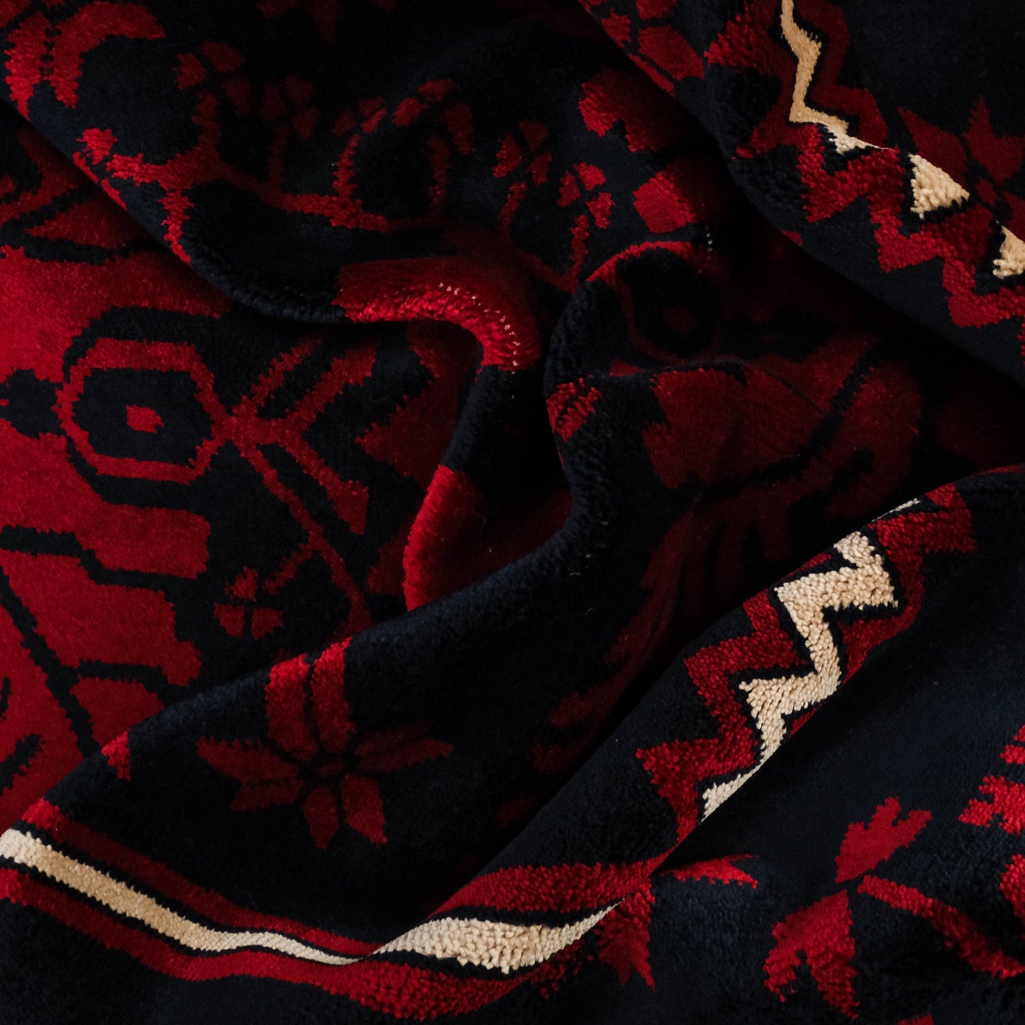 Yagcibedir Pattern Burgundy Turkish Rug