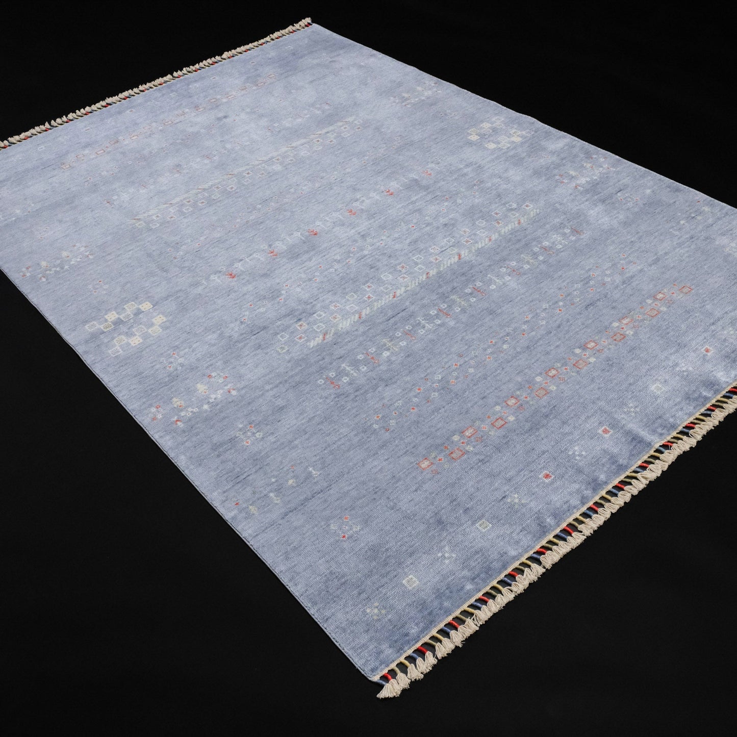 Geometric Pattern Modern Oushak Anatolian Rug