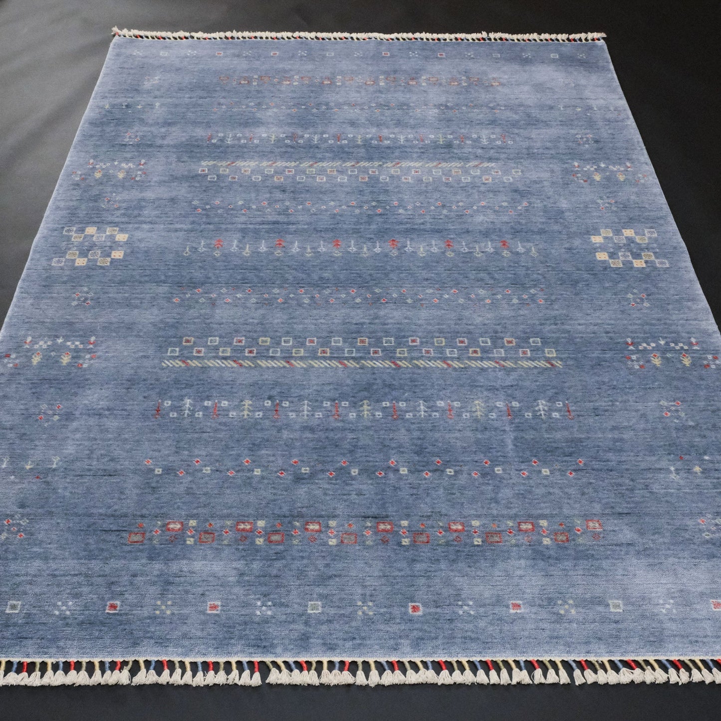 Geometric Pattern Modern Oushak Anatolian Rug