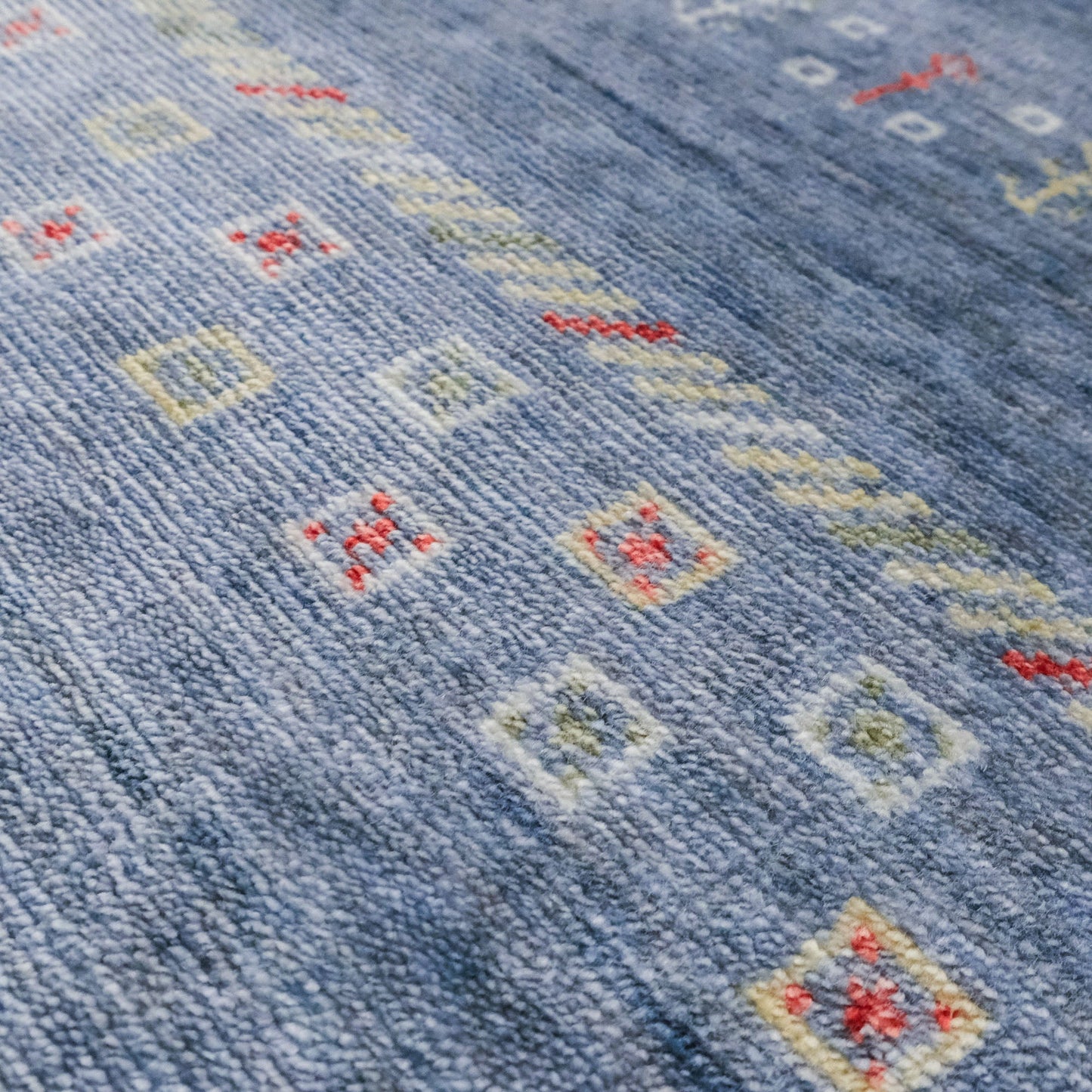 Geometric Pattern Modern Oushak Anatolian Rug