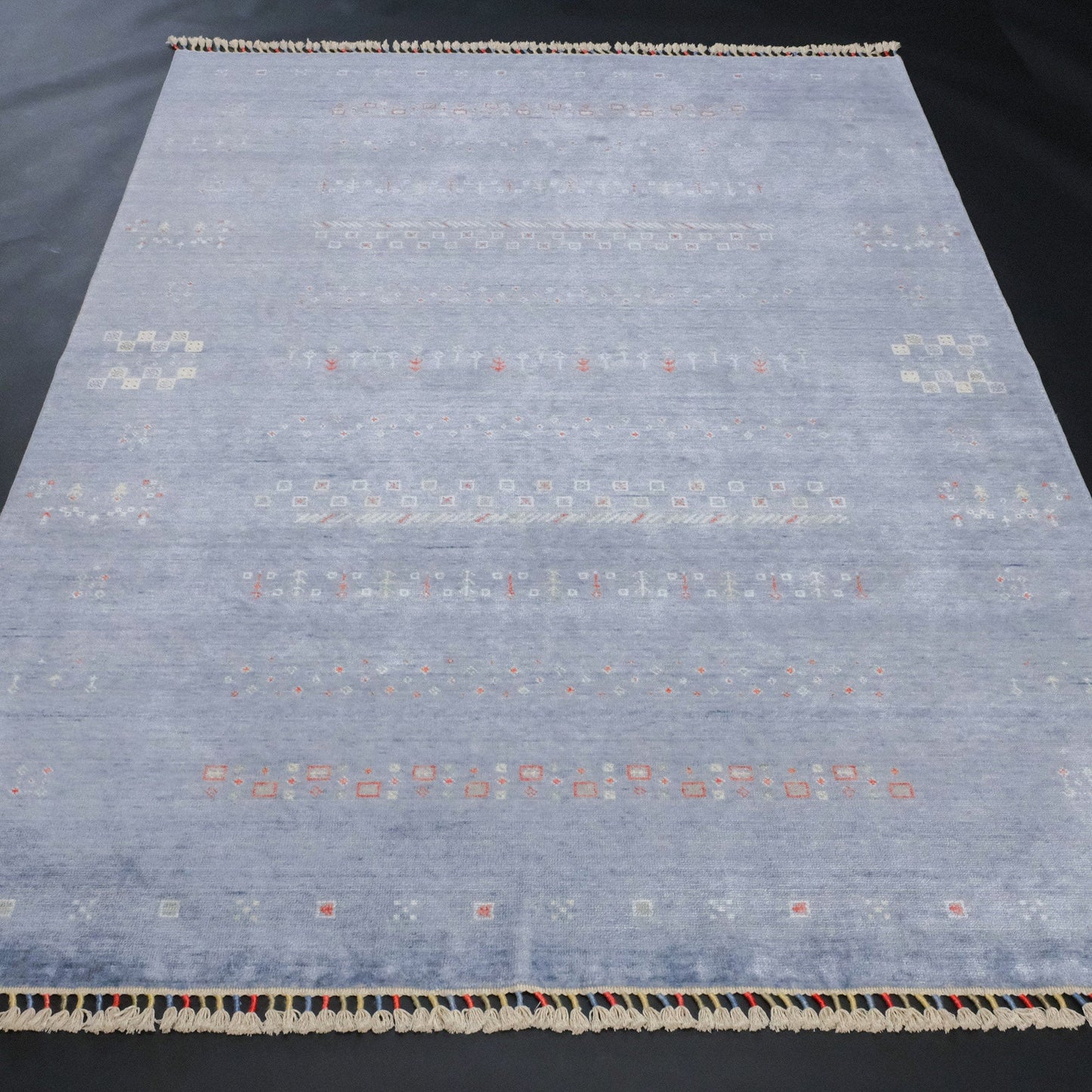 Geometric Pattern Modern Oushak Anatolian Rug