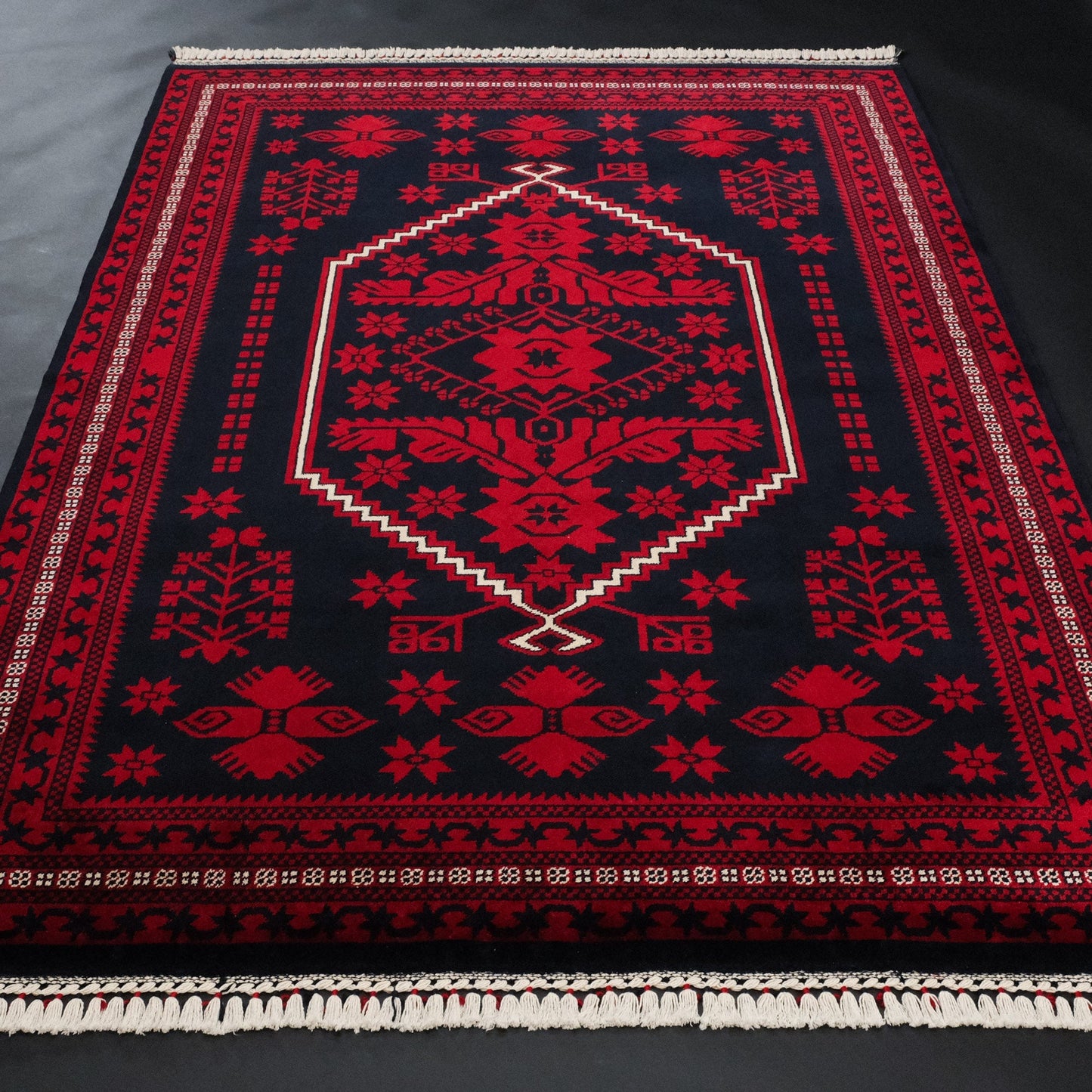 Yagcibedir Pattern Burgundy Turkish Rug