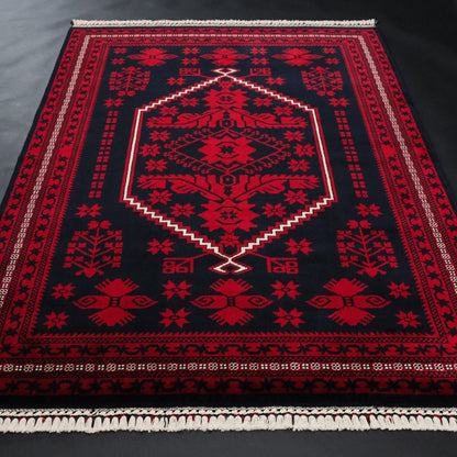 Yagcibedir Pattern Burgundy Turkish Rug